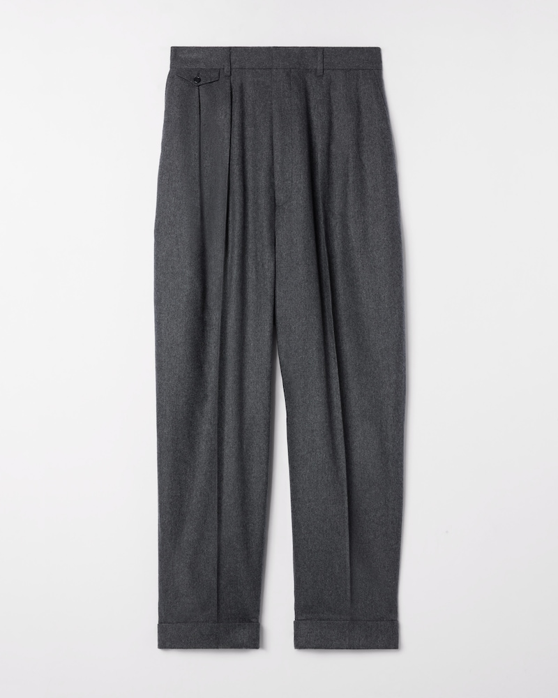 trousers IN CASHMERE FLANNEL - GRIS ANGLAIS -  - 1 | CELINE