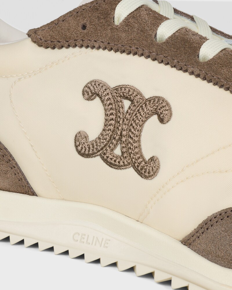 SNEAKER DEPORTIVA DE NAILON, ANTE DE PIEL DE BECERRO Y PIEL DE BECERRO - BLANCO ÓPTICO / MARRÓN -  - 1 | CELINE