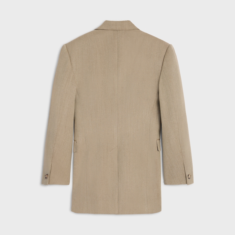 COLONNE JACKET IN wool - MOSS -  - 1 | CELINE