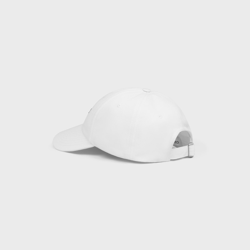 celine richelieu cap IN cotton twill - WHITE -  - 1 | CELINE