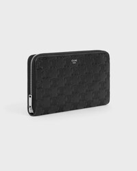 Large zipped wallet IN CALFSKIN WITH TRIOMPHE EMBOSSED - BLACK - THE PERFECT GIFT - 2 | CELINE