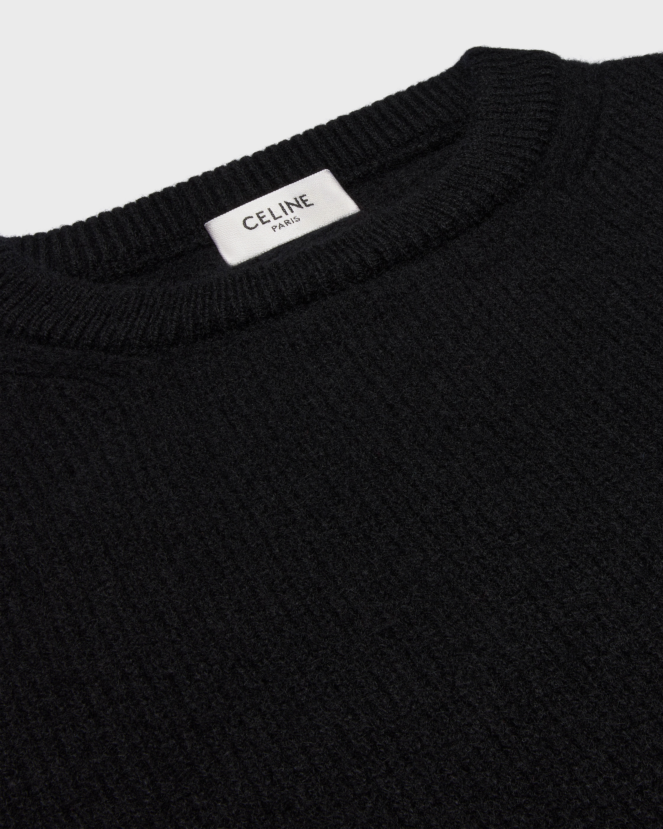 crewneck sweater IN cashmere - BLACK | CELINE