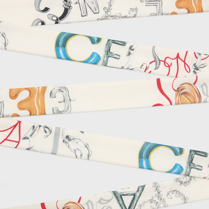 ribbon IN SILK TWILL - BEIGE/LATTE/MULTICOLOR -  - 1 | CELINE