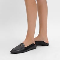 AURA LOAFER IN GOATSKIN - BLACK -  - 2 | CELINE