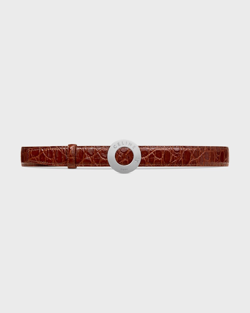Reversible Strap 25MM IN TAURILLON LEATHER AND CROCODILE EMBOSSED CALFSKIN -  -  - 1 | CELINE
