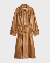 BELTED MAC IN LAMBSKIN - TOBACCO -  - 1 | CELINE