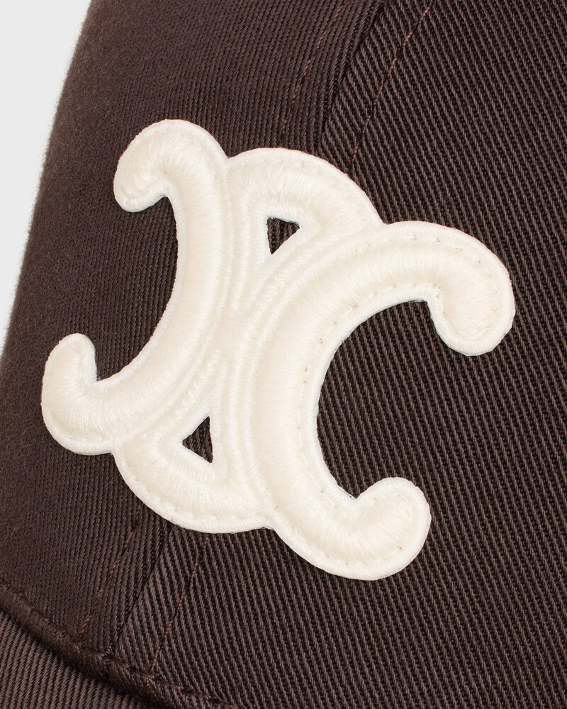 triomphe baseball cap IN WASHED COTTON GABARDINE - MACASSAR -  - 1 | CELINE