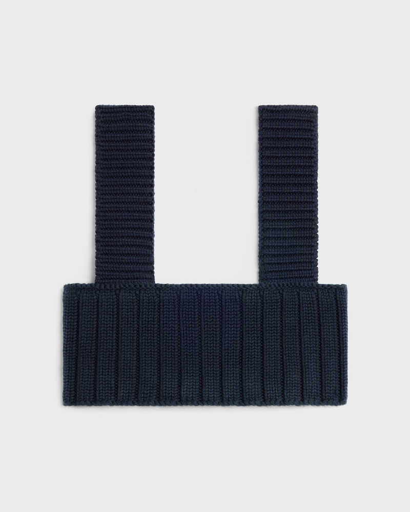 top IN RIBBED WOOL - NAVY -  - 1 | CELINE