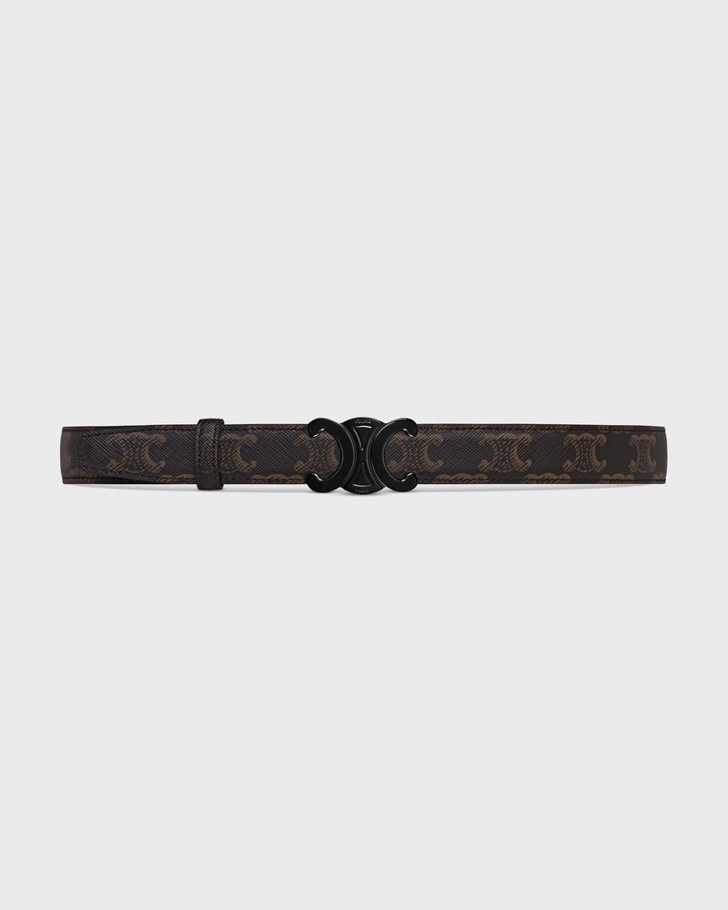 Reversible Strap 25MM IN Natural Calfskin and Triomphe Canvas -  -  - 1 | CELINE
