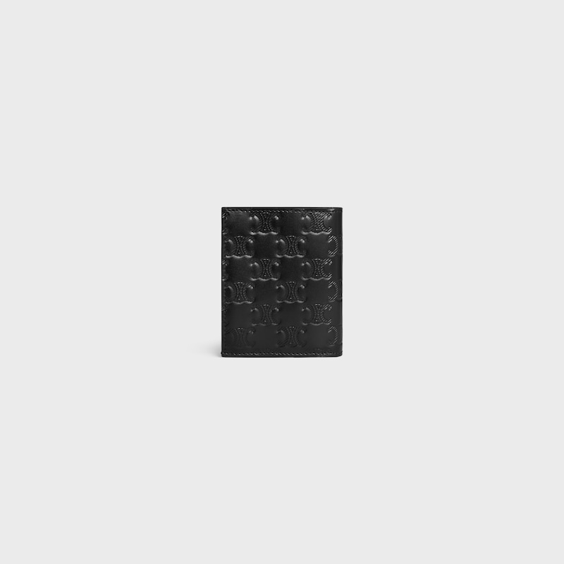Compact Wallet IN CALFSKIN WITH TRIOMPHE EMBOSSED - BLACK - GIFT FINDER - 1 | CELINE