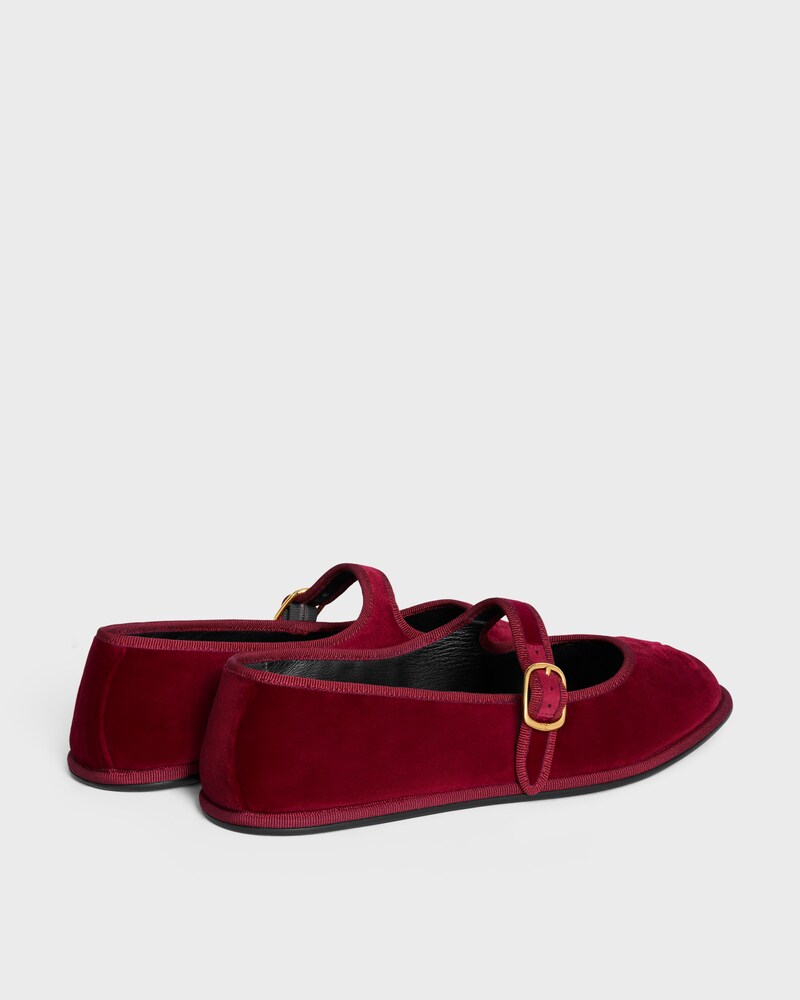 BALLERINE ÈVE TRIOMPHE EN Velours - BORDEAUX -  - 1 | CELINE