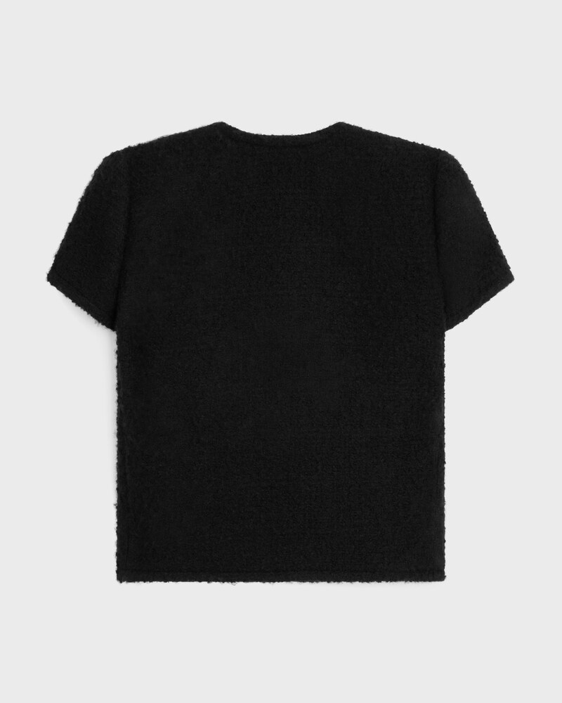 short-sleeved jacket IN cashmere and wool natté - BLACK -  - 1 | CELINE