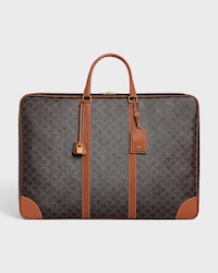 Soft Luggage 70 in Triomphe Canvas and Calfskin - TAN - TRAVEL - 1 | CELINE