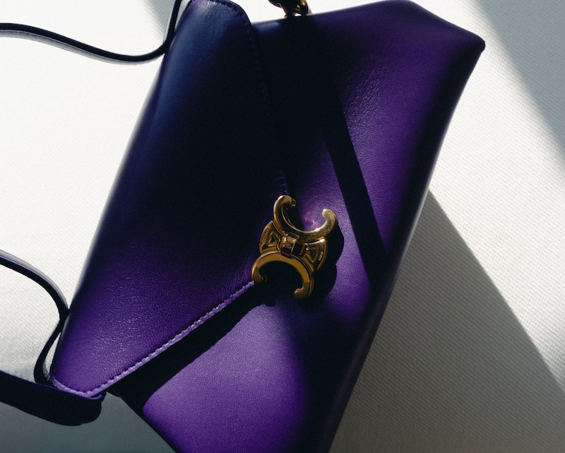SMALL FLAIR IN SHINY CALFSKIN - PURPLE - Flair - 1 | CELINE