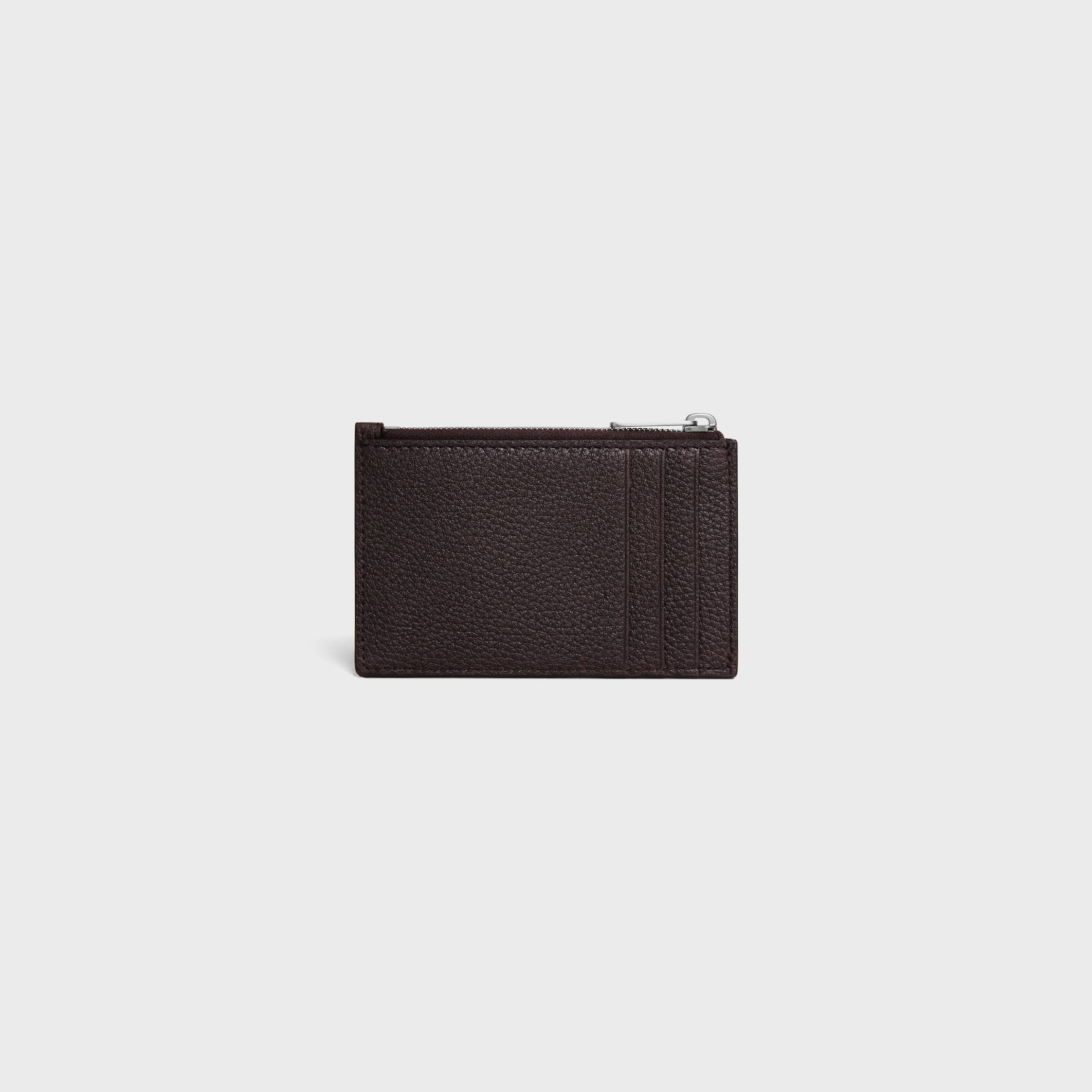 Zipped Card Holder IN GRAINED CALFSKIN - ESPRESSO | CELINE