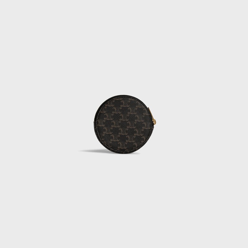 Coin Purse IN Triomphe Canvas - Black - SMALL GIFTS - 1 | CELINE
