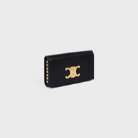 KEY CASE TRIOMPHE IN Shiny calfskin - BLACK - POUCHES - 2 | CELINE