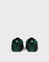 THE FLAT SNEAKER IN GROS GRAIN, VELVET, SUEDE CALFSKIN AND LAMBSKIN - DARK GREEN/PURPLE -  - 2 | CELINE