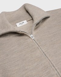 Triomphe trucker sweater in wool - LIGHT TAUPE -  - 2 | CELINE