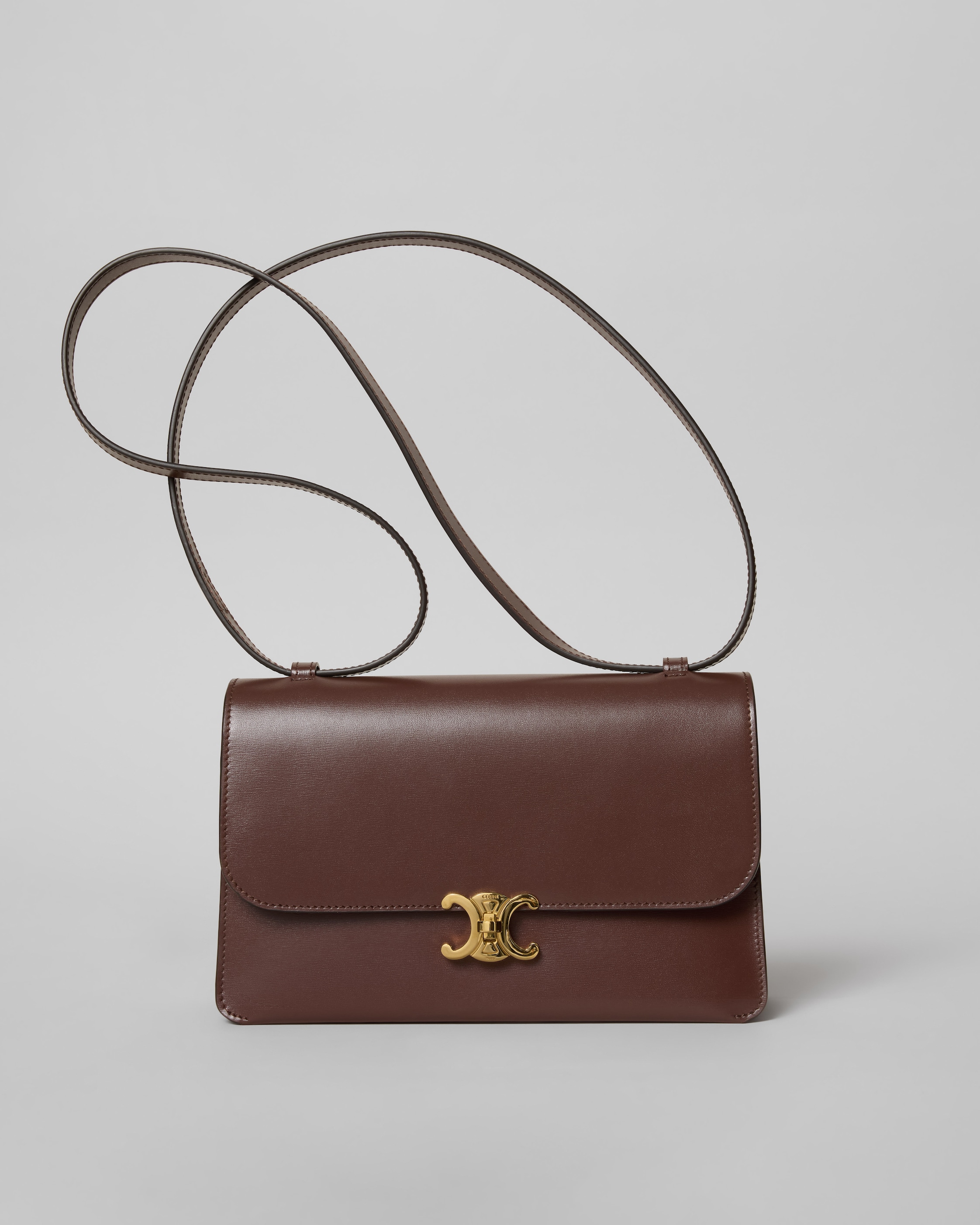 17 IN SHINY CALFSKIN - CHESTNUT | CELINE