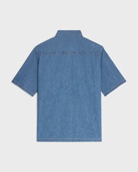 short-sleeved shirt IN cotton denim - UNION OCEAN WASH -  - 2 | CELINE