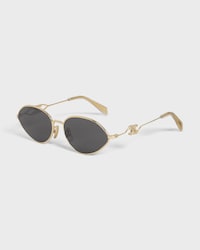 Wire 01 sunglasses in Metal - Light Gold / Smoke -  - 2 | CELINE