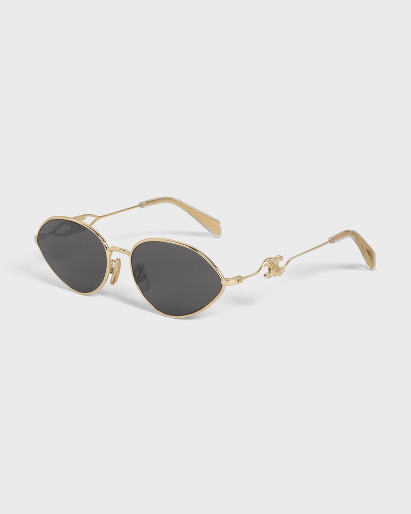 Wire 01 sunglasses in Metal - Light Gold / Smoke -  - 1 | CELINE