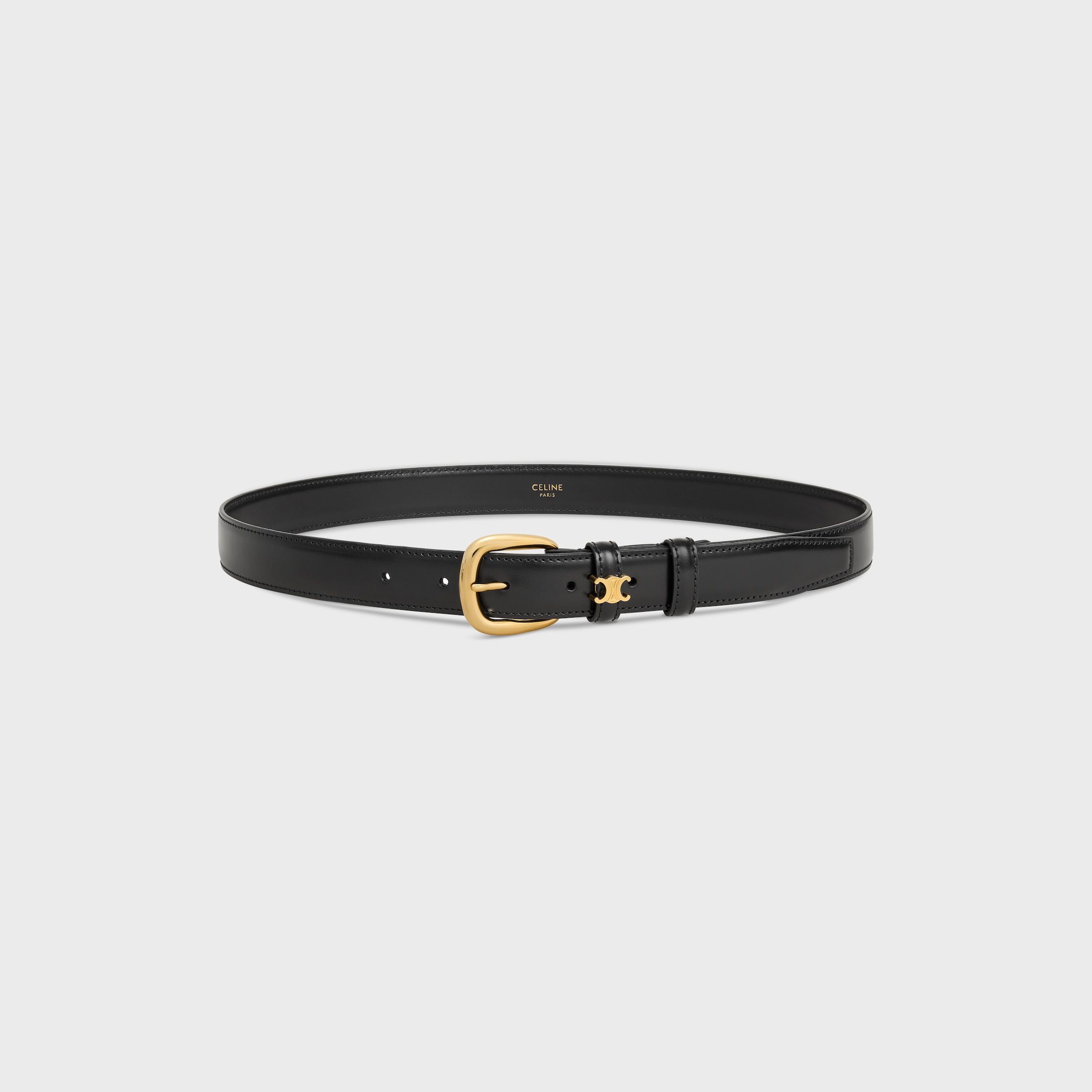 VIVIENNE BELT 25MM IN Taurillon Leather - BLACK | CELINE