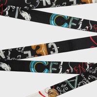 ribbon IN SILK TWILL - BLACK/WHITE/MULTICOLOR -  - 1 | CELINE