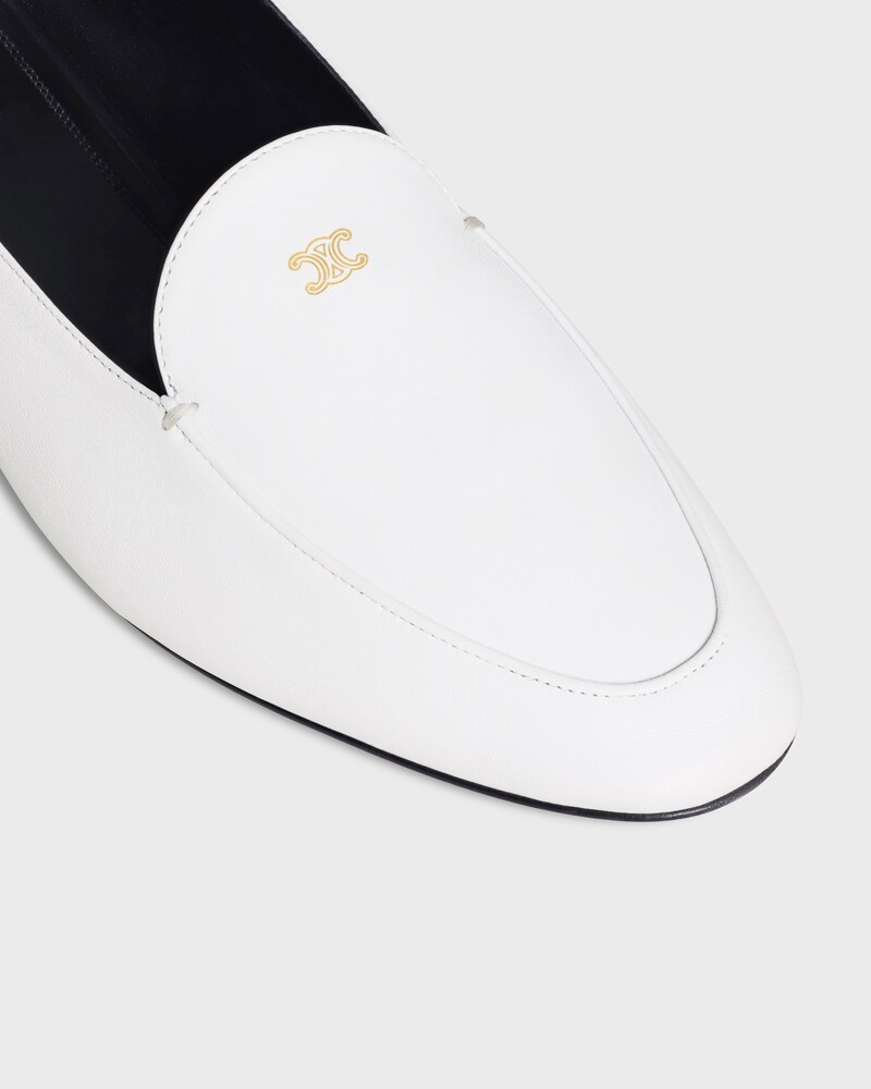 AURA LOAFER IN GOATSKIN - WHITE -  - 1 | CELINE