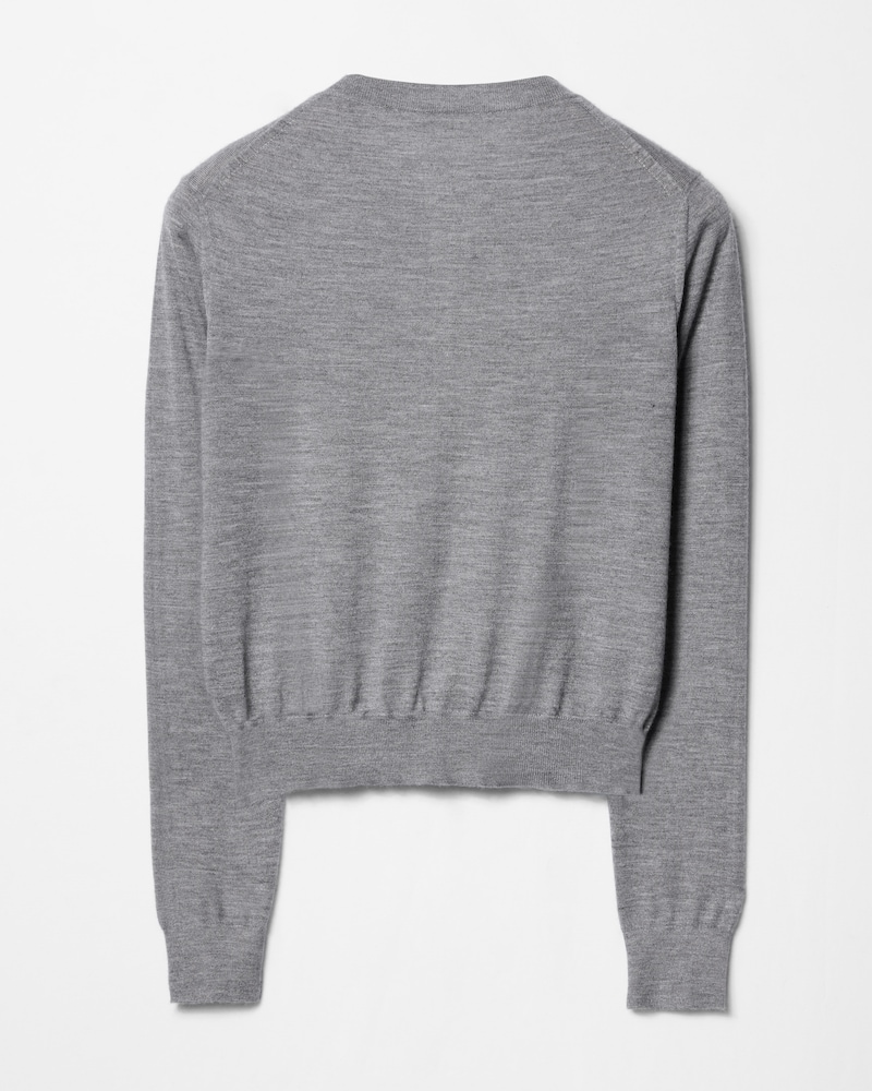 cardigan IN fine cashmere silk - LIGHT GREY/GREY -  - 1 | CELINE