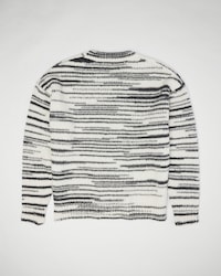 crewneck sweater IN BRUSHED ALPACA MOHAIR - WHITE/GREY -  - 2 | CELINE