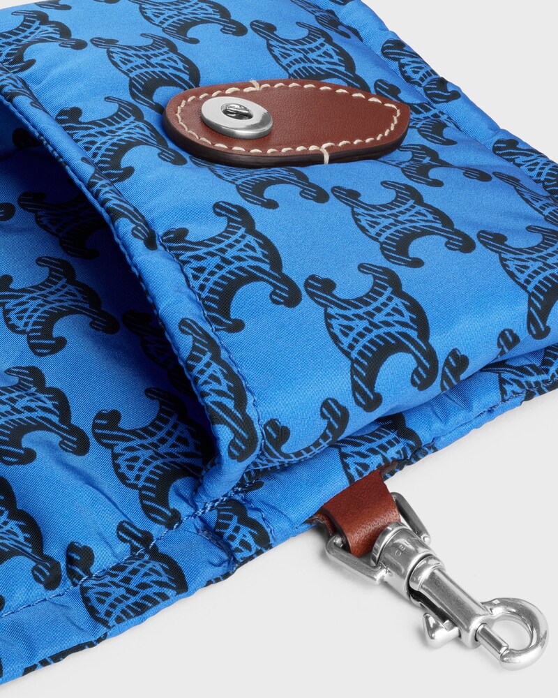 KEYRING CARD HOLDER CELINE PADDED  IN NYLON AND CALFSKIN - ULTRA BLUE / BLACK - TECH ACCESSORIES - 1 | CELINE