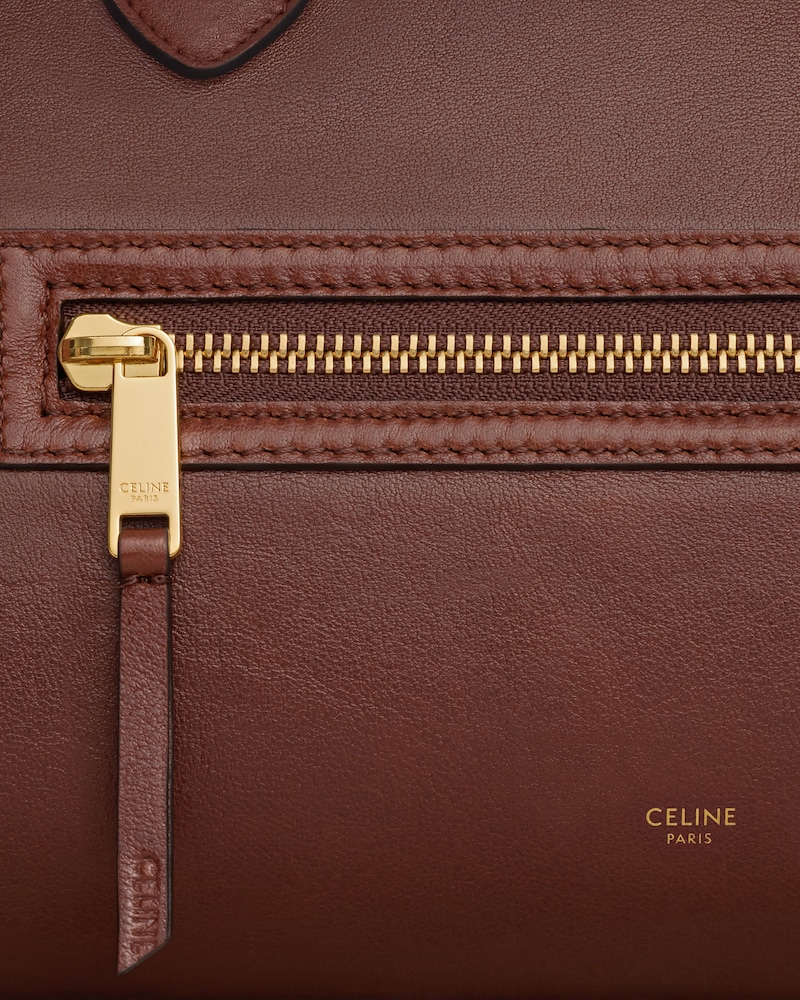 BIG LUGGAGE IN SUPPLE SHINY LAMBSKIN - DEEP BROWN - LUGGAGE - 1 | CELINE