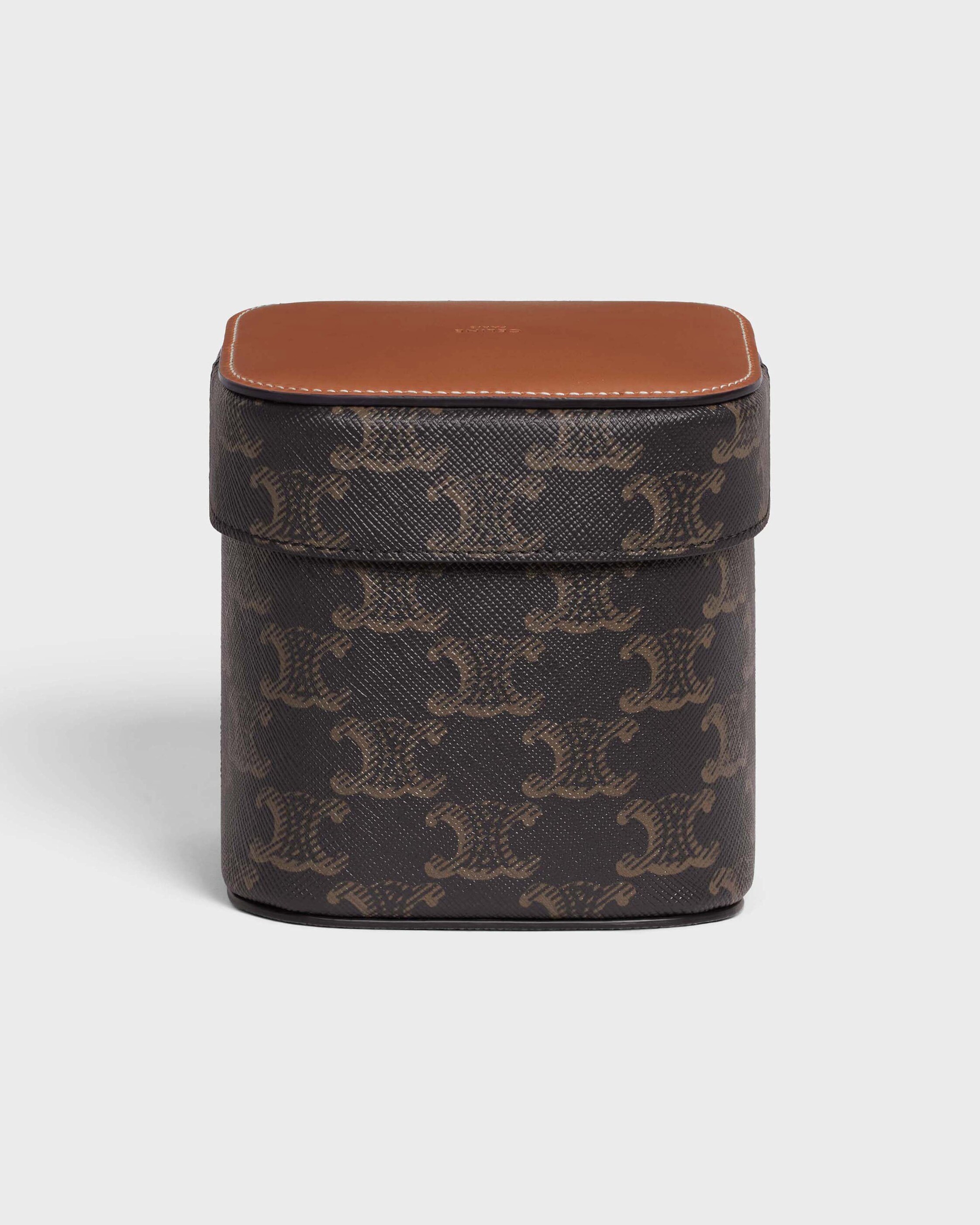 Small Box in Triomphe Canvas and Calfskin - TAN | CELINE
