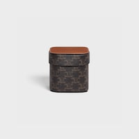 Small Box in Triomphe Canvas and Calfskin - TAN - HOME - 2 | CELINE