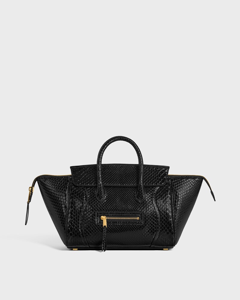 LUGGAGE petit modèle PYTHON - Noir - LUGGAGE - 1 | CELINE