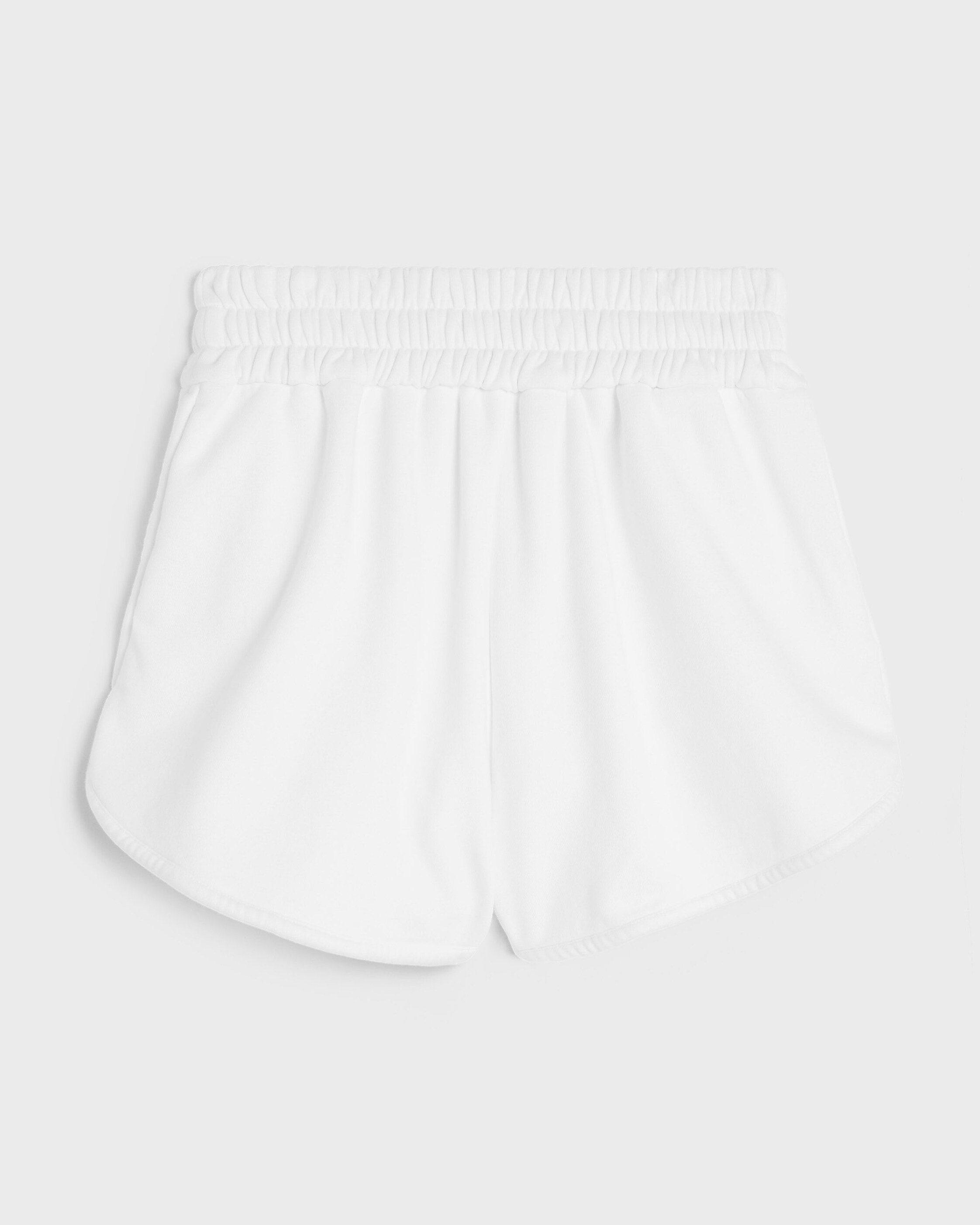 ミニショートパンツ / コットンフリース - オプティックホワイト
