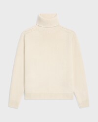 turtleneck sweater IN SEAMLESS CASHMERE - IVORY -  - 1 | CELINE