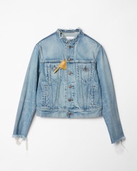 TRUCKER JACKET IN cotton denim - CLEAR WATERFALL -  - 1 | CELINE
