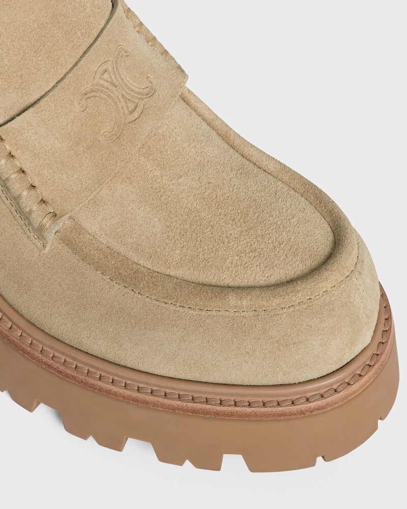 celine triomphe mocassins EN CUIR DE VEAU VELOURS - BEIGE -  - 1 | CELINE