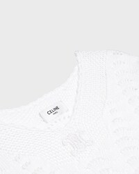 mini dress IN cotton pointelle - WHITE -  - 2 | CELINE
