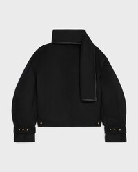 scarf jacket IN WOOL CLOTH - BLACK -  - 2 | CELINE