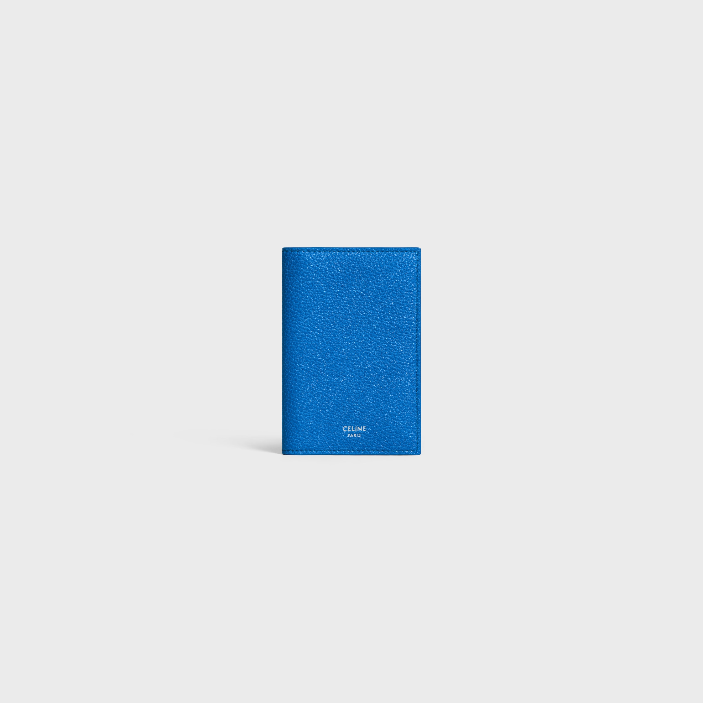 VERTICAL CARD HOLDER IN GRAINED CALFSKIN - ULTRA BLUE | CELINE