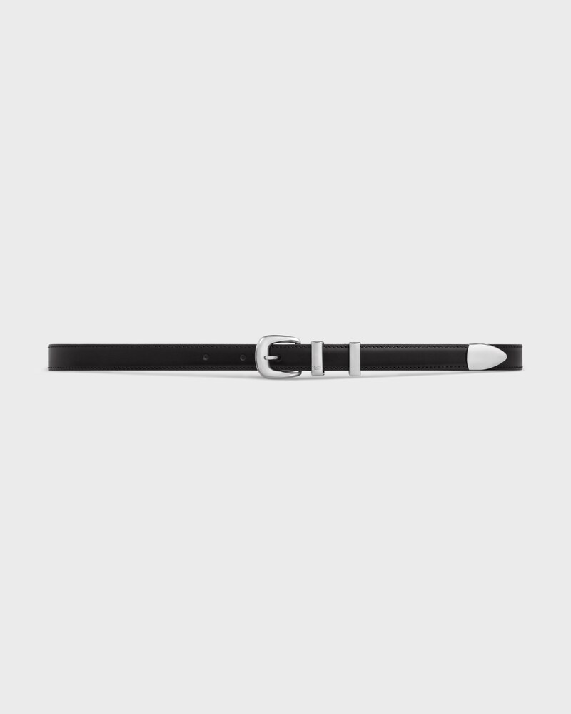 WESTERN BELT 18MM IN Taurillon Leather - BLACK -  - 1 | CELINE