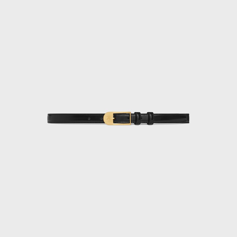 BC-25 18MM BELT IN Taurillon Leather - BLACK -  - 1 | CELINE