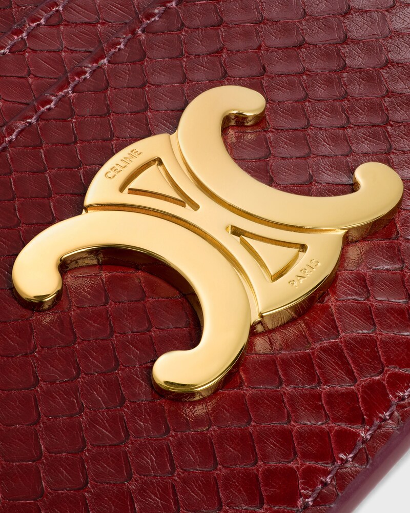 CARD HOLDER TRIOMPHE IN PYTHON - SYRAH | CELINE