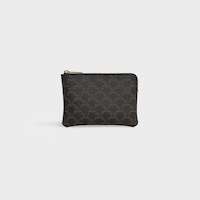 Coin Purse  IN Triomphe Canvas - Black - COIN HOLDERS - 1 | CELINE