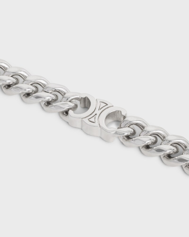 Bracelet Small Gourmette Triomphe en Laiton Rhodié - ARGENT -  - 1 | CELINE