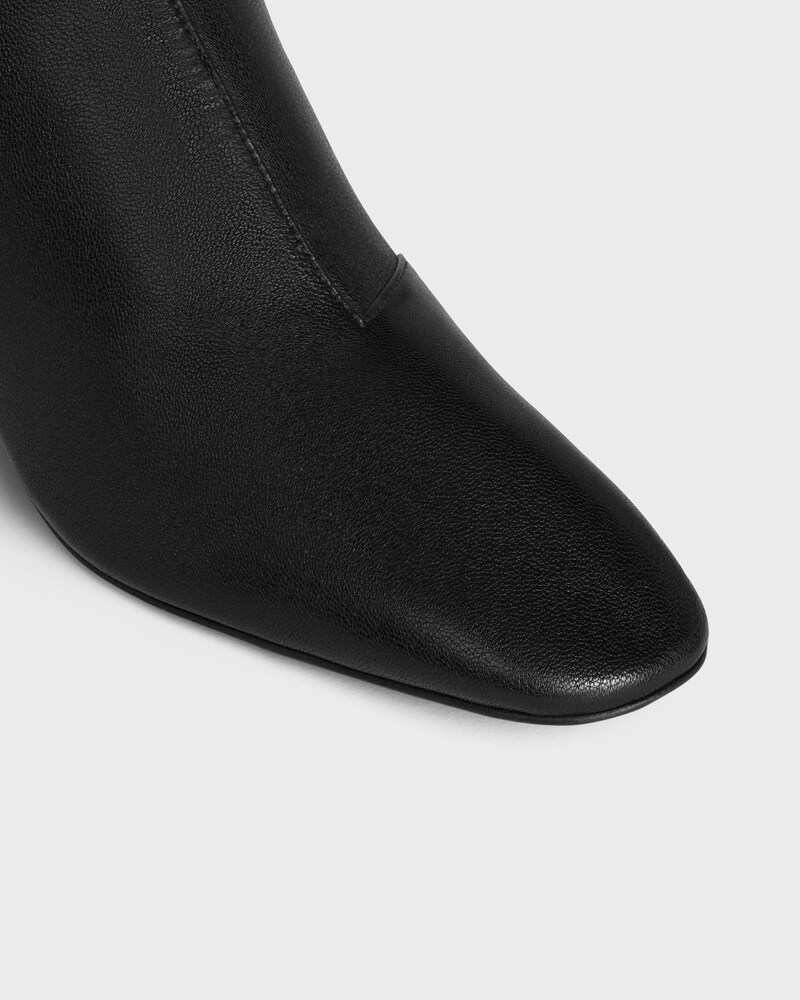 CHERI - BOTTINE ZIPPÉE EN CUIR D'AGNEAU STRETCH - Noir -  - 1 | CELINE